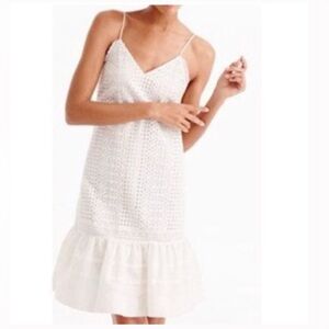 J.Crew Eyelet Ruffle Hem Dress Size 10